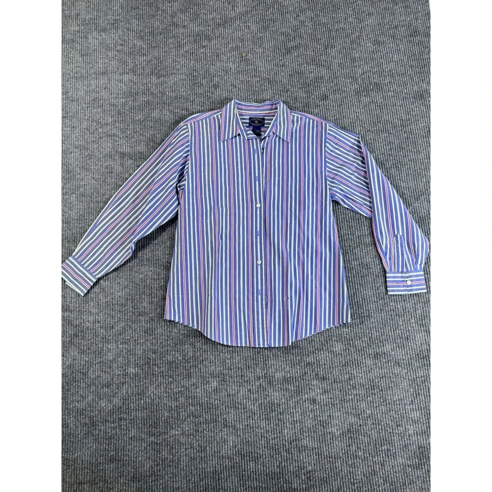 Chelsea Cambell Striped Cotton Shirt Size 10 Blue Red Yellow Classic vintage - Picture 1 of 7